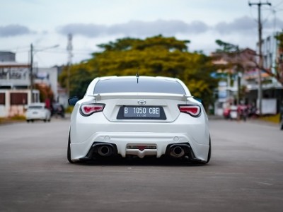 Toyota 86 lowered shock absorber “white posture”