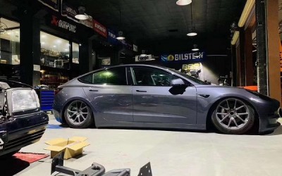 Tesla model3 lowered Installation work sharing Tesla model3 lowered Installation work sharing