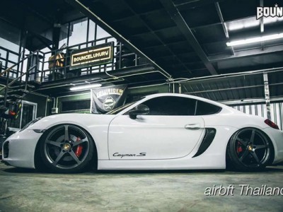 Thailand Porsche Cayman AirBFT AirRide“The shape of the system is very artistic”