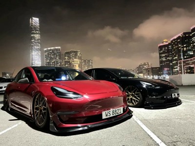 A Tesla Model3 from Hong Kong was refitted with the airbft airride