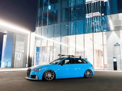 Blue Audi A3 airbft airride“Gorgeous city”