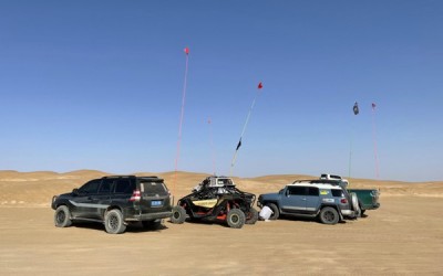 RV carrying airbag set out for test in Alashan Desert