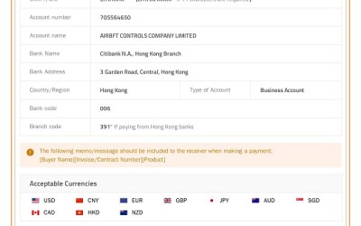 AIRBFT Controls Company Limited Global Collection Account AIRBFT Controls Company Limited Global Collection Account