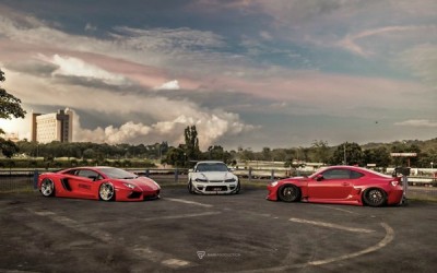 Lamborghini Airride at a car event in Indonesia Lamborghini Airride at a car event in Indonesia