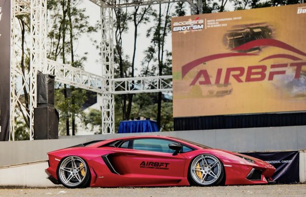 Lamborghini Airride at a car event in Indonesia